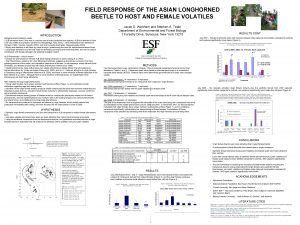 FIELD RESPONSE OF THE ASIAN LONGHORNED BEETLE TO