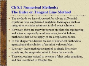 Euler method truncation error