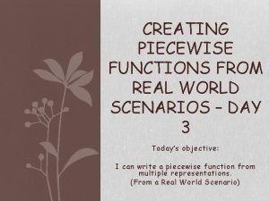 Examples of piecewise functions in real life