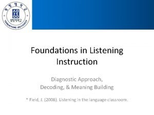 Diagnostic listening definition