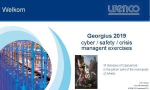 Welkom Georgius 2019 cyber safety crisis managent exercises