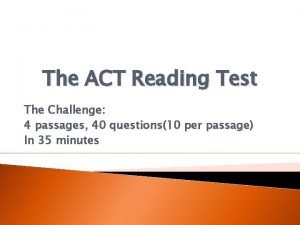 Act reading passages