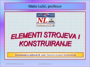 Mato Lui profesor Prezentacija uz udbenik M Lui