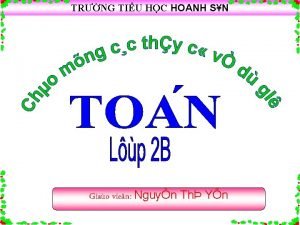 TRNG TIU HC HOANH SN Giao vien Nguyn