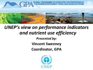 UNEPs view on performance indicators and nutrient use