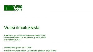 Osinkojen vuosi-ilmoitus täyttöohje