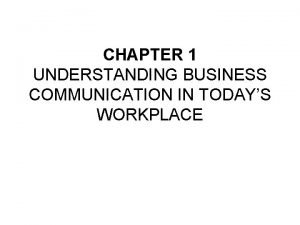 Business communication chapter 1 pdf