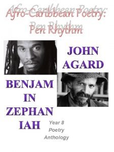 AfroCaribbean Poetry Pen Rhythm Year 8 Poetry Anthology
