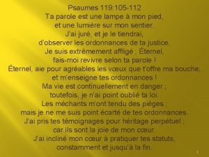 Psaume 119 Psaume 119