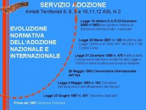 SERVIZIO ADOZIONE Ambiti Territoriali 6 8 9 e