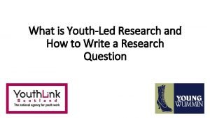 How to write a research question