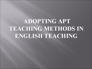 Apt teacher meaning Apt teacher meaning