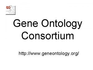 Gene Ontology Consortium http www geneontology org Ontology