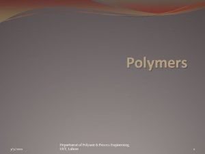 Polymer process engineering