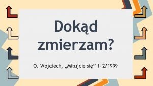 Dokd zmierzam O Wojciech Miujcie si 1 21999