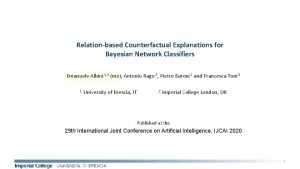 Relationbased Counterfactual Explanations for Bayesian Network Classifiers Emanuele