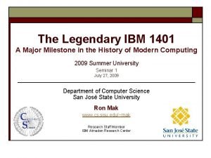 Ibm 1401 computer was