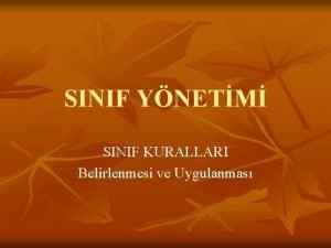 Olumlu sınıf kuralları