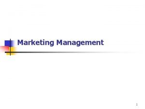 El marketing management