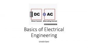 Basics of Electrical Engineering Urvish Soni Ohms Law