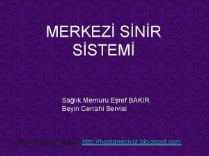 MERKEZ SNR SSTEM Salk Memuru Eref BAKIR Beyin