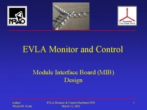 EVLA Monitor and Control Module Interface Board MIB