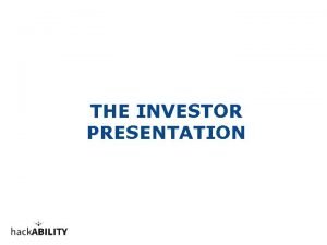Presentation outline slide