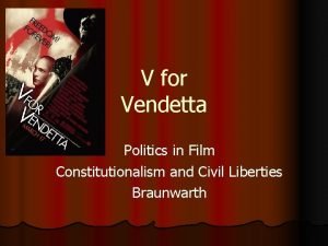 V for Vendetta Politics in Film Constitutionalism and