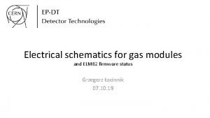 Electrical schematics for gas modules and ELMB 2