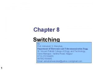 Chapter 8 Switching By Prof Ashutosh S Werulkar