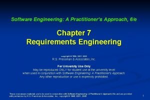 Software Engineering A Practitioners Approach 6e Chapter 7
