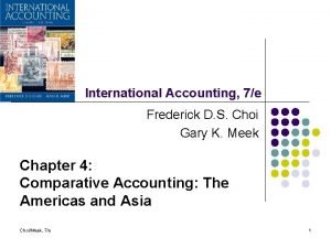 International Accounting 7e Frederick D S Choi Gary