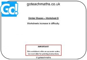 Similar Shapes Worksheet B Worksheets increase in difficulty