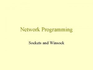 Winsock programming