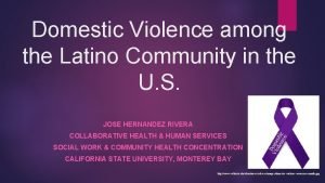 Domestic violence in the hispanic community