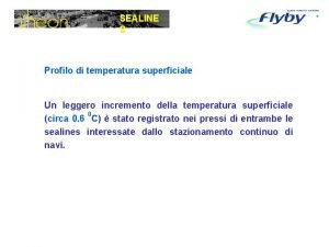 SEALINE S Profilo di temperatura superficiale Un leggero