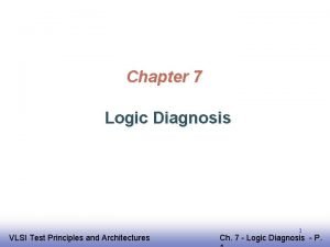 Chapter 7 Logic Diagnosis EE 141 VLSI Test