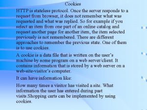 Stateless protocol meaning