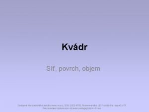 Obvod kvádru