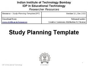 Indian Institute of Technology Bombay IDP in Educational