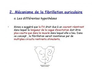 2 Mcanisme de la fibrillation auriculaire a Les