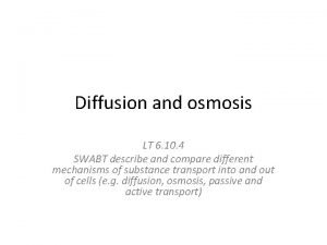 Diffusion vs facilitated diffusion