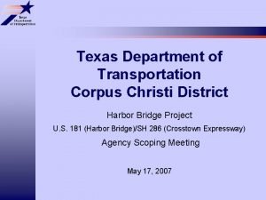 Texas department of transportation corpus christi