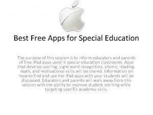 Special education free apps
