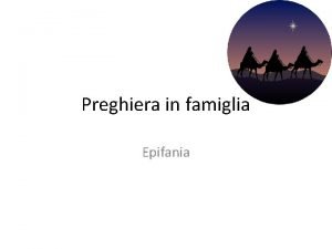 Preghiera epifania