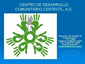 CENTRO DE DESARROLLO COMUNITARIO CENTEOTL A C Rayn