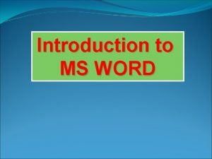 Ribbon in ms word meaning