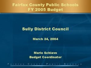 Fairfax County Public Schools FY 2005 Budget Sully