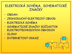 Elektricky obvod schema
