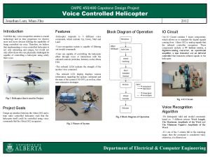 CMPE 450490 Capstone Design Project Voice Controlled Helicopter